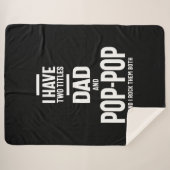 Ik heb twee titels voor papa en Pop-Pop Sherpa Deken (Voorkant (horizontaal))