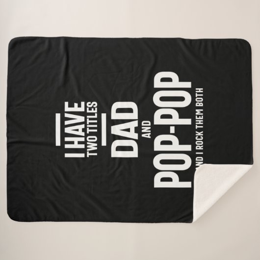 Ik heb twee titels voor papa en Pop-Pop Sherpa Deken (Voorkant (horizontaal))