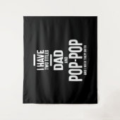 Ik heb twee titels voor papa en Pop-Pop Wandkleed (Voorkant)