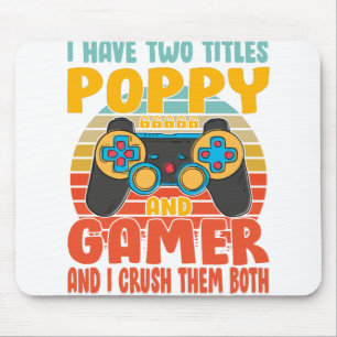 Ik heb twee titels voor papaver en gamer, grappige muismat