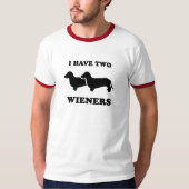 Ik heb twee wieners t-shirt (Voorkant)