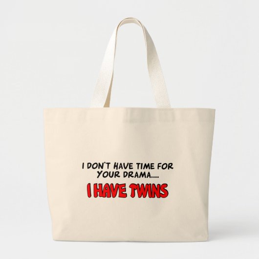 Ik heb Twins Grote Tote Bag (Voorkant)
