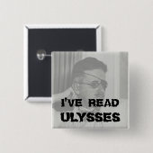 "Ik heb Ulysses"-Button gelezen Vierkante Button 5,1 Cm (Voorkant /achterkant)
