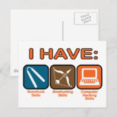 Ik heb vaardigheden Napoleon Dynamite Briefkaart (Voorkant / Achterkant)