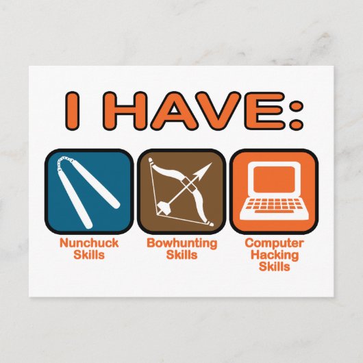 Ik heb vaardigheden Napoleon Dynamite Briefkaart (Voorkant)