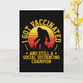 IK HEB VACCINAAT | Bigfoot Retro Kaart (Gele Bloem)
