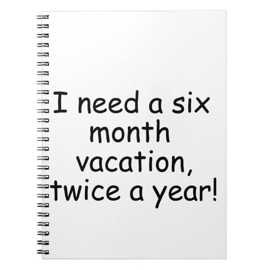 Ik heb vakantie nodig notitieboek (Voorkant)