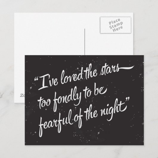 Ik heb van de sterren gehouden briefkaart (Voorkant / Achterkant)