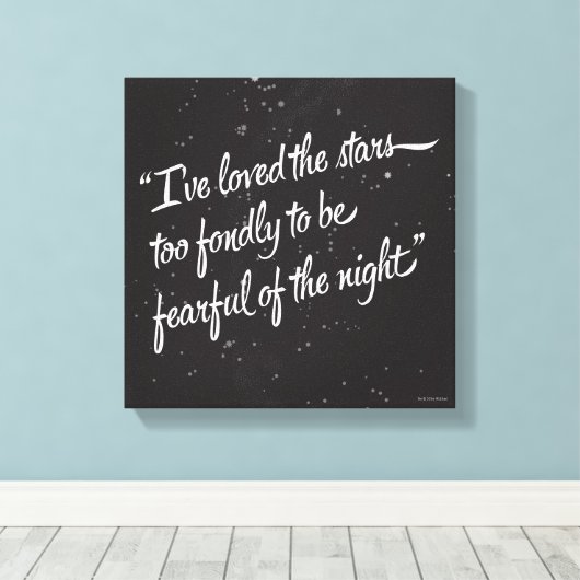 Ik heb van de sterren gehouden canvas afdruk (Insitu (Houten vloer))