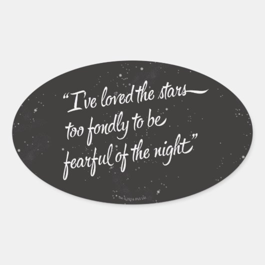 Ik heb van de sterren gehouden ovale sticker (Voorkant)