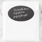 Ik heb van de sterren gehouden ovale sticker (Tas)