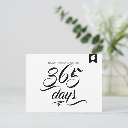 Ik heb van je gehouden dagen Jubileum liefde Brief Briefkaart (Staand voorkant)