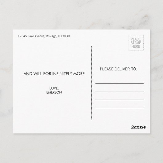 Ik heb van je gehouden dagen Jubileum liefde Brief Briefkaart (Achterkant)