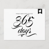 Ik heb van je gehouden dagen Jubileum liefde Brief Briefkaart (Voorkant)