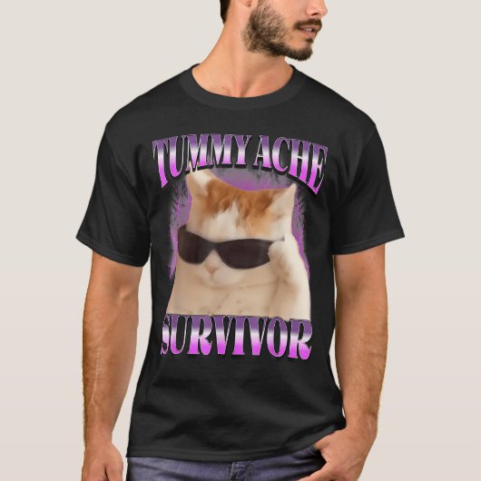 Ik heb vandaag39S buikpijn kattenmeme grappig T-shirt (Voorkant)