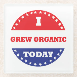 Ik heb vandaag biologisch geteeld glazen onderzetter