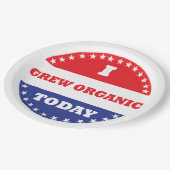 Ik heb vandaag biologisch geteeld papieren bordje (Gekanteld)