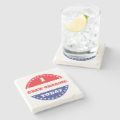 Ik heb vandaag biologisch geteeld stenen onderzetter (Zijkant)