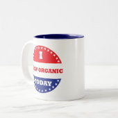 Ik heb vandaag biologisch geteeld tweekleurige koffiemok (Voorkant links)