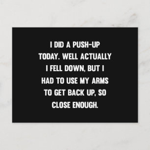 Ik heb vandaag een duw gedaan. Nou eigenlijk viel  Briefkaart