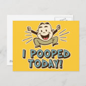 Ik heb vandaag een grappige Humor van Toilet gepoo Briefkaart (Voorkant / Achterkant)