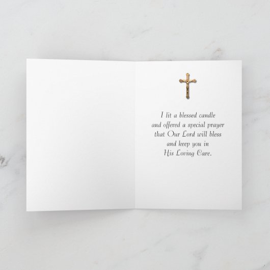 IK HEB Vandaag EEN KAARS VOOR JE AANGESTOKEN MAAGD Feestdagen Kaart (Binnen)