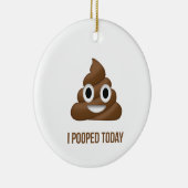 Ik heb vandaag Emoji met naam op de achterkant gep Keramisch Ornament (Rechts)