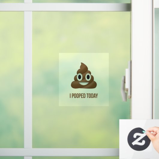 Ik heb vandaag Funny Brown Emoji gepoold Raamsticker (Huis)