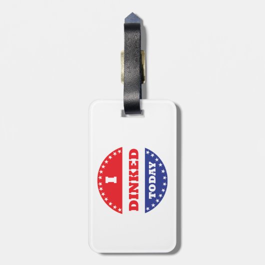 Ik heb vandaag gedronken Pickleball Bagagelabel (Achterkant verticaal)