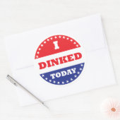 Ik heb vandaag gedronken Pickleball Ronde Sticker (Envelop)