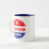 Ik heb vandaag gedronken Pickleball Tweekleurige Koffiemok (Voorkant links)