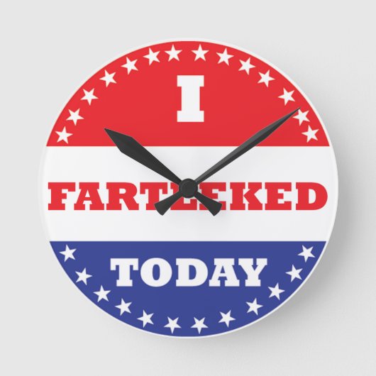 Ik heb vandaag gefascineerd ronde klok (Voorkant)