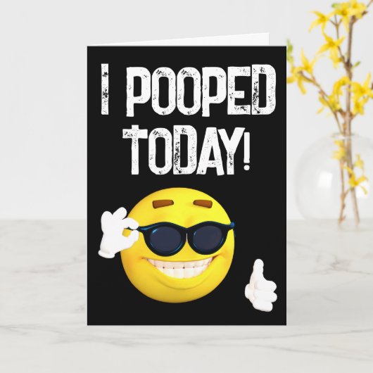 IK HEB VANDAAG GEOPEND! FUNNY GREETING BIRTHDAY CA KAART (Gele Bloem)