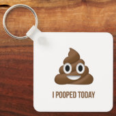 Ik heb vandaag gepoept gepersonaliseerde Poo Emoji Sleutelhanger (Voorkant)