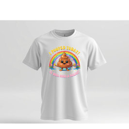 Ik Heb Vandaag Gepoept Grappige Regenboog Cartoon T-shirt