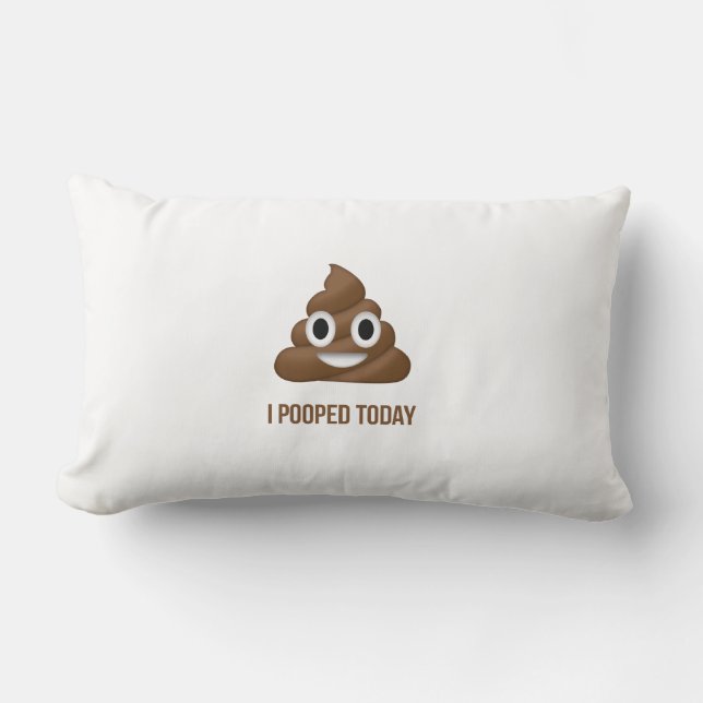 Ik heb vandaag gepoept Poep Emoji  Kussen (Voorkant)