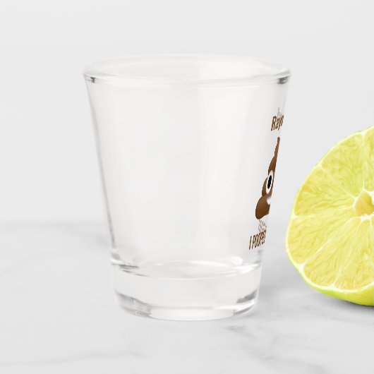 Ik heb vandaag gepoept Poo Emoji gepersonaliseerd Shot Glas (Links)