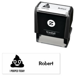 Ik heb vandaag gepoept Poo Emoji gepersonaliseerd Zelfinktende Stempel