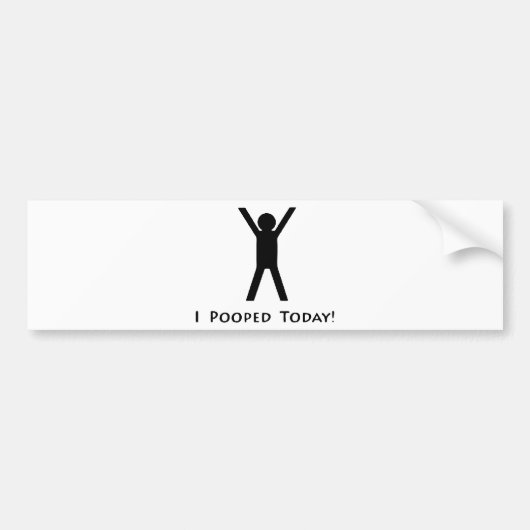 Ik heb vandaag gepoold bumpersticker (Voorkant)