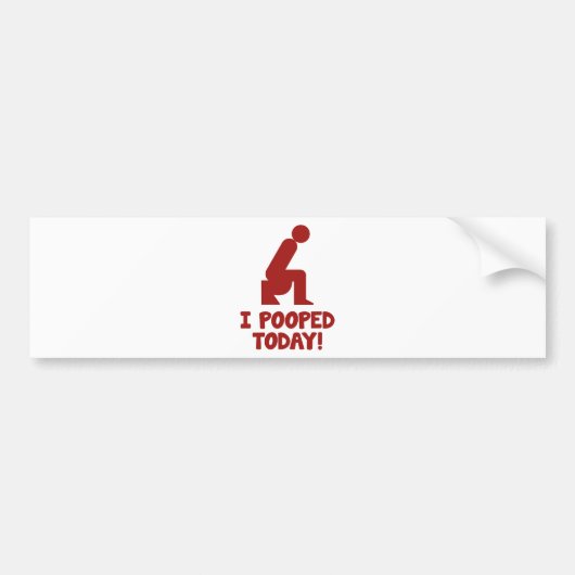 Ik heb vandaag gepoold. bumpersticker (Voorkant)