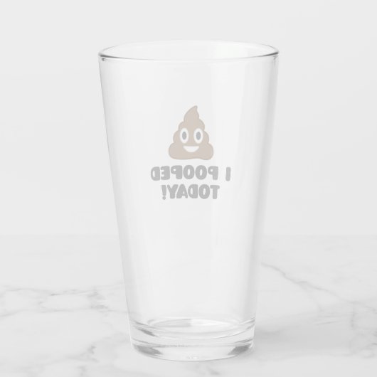 Ik heb vandaag gepoold. glas (Achterkant)