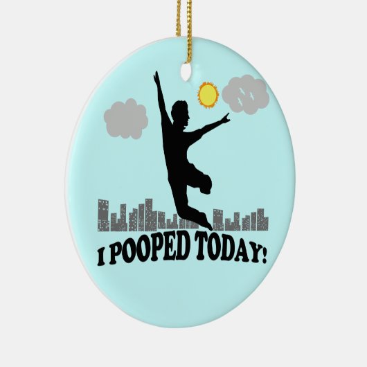 Ik heb vandaag gepoold keramisch ornament (Rechts)