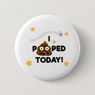 Ik heb vandaag gepoold. -Knoop Ronde Button 5,7 Cm