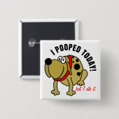 Ik heb vandaag gepoold vierkante button 5,1 cm (Voorkant /achterkant)