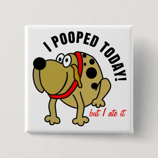 Ik heb vandaag gepoold vierkante button 5,1 cm (Voorkant)