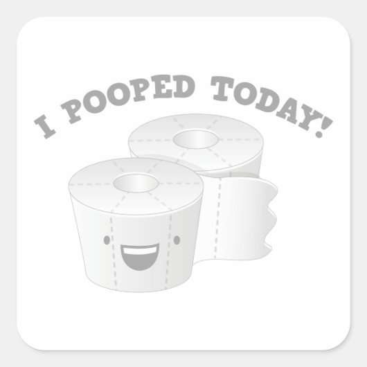 Ik heb vandaag gepoold. vierkante sticker (Voorkant)