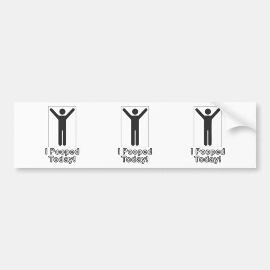 Ik heb vandaag gepoopt bumpersticker (Voorkant)