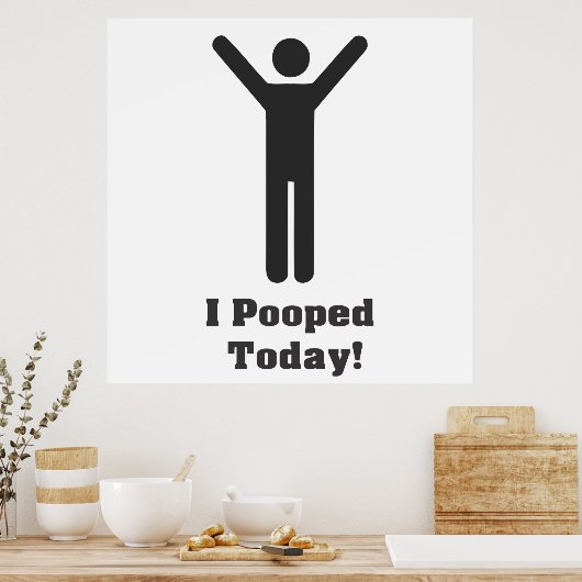 ik heb vandaag gepoopt poster (Keuken)