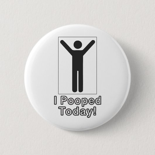 Ik heb vandaag gepoopt ronde button 5,7 cm (Voorkant)