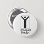 Ik heb vandaag gepoopt ronde button 5,7 cm (Voorkant /achterkant)